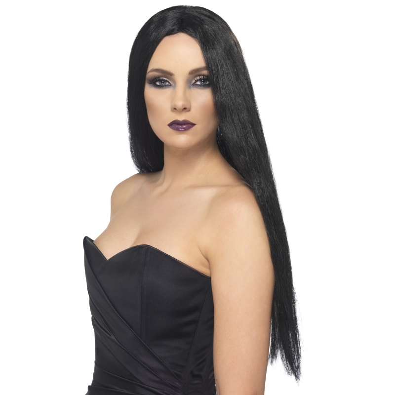 Smiffys Dames verkleed pruik met zwart lang haar online kopen